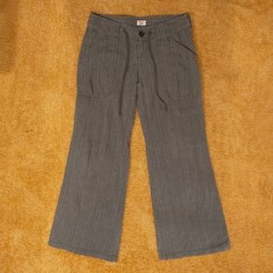 Free People olive green wide leg pants